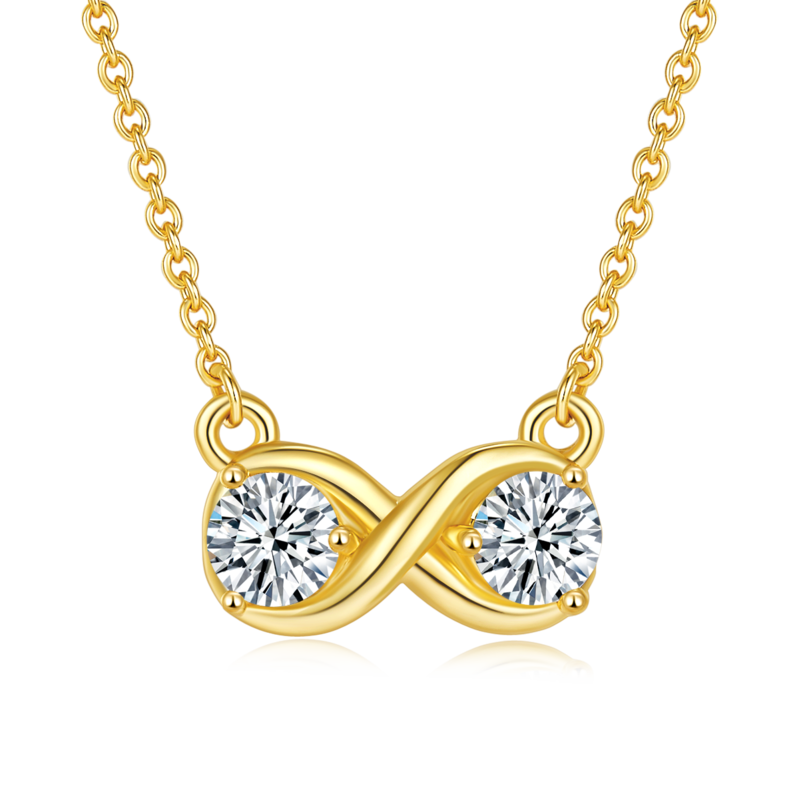 双环无限的爱PendantS925银Moissanite厘石D级1.0ct